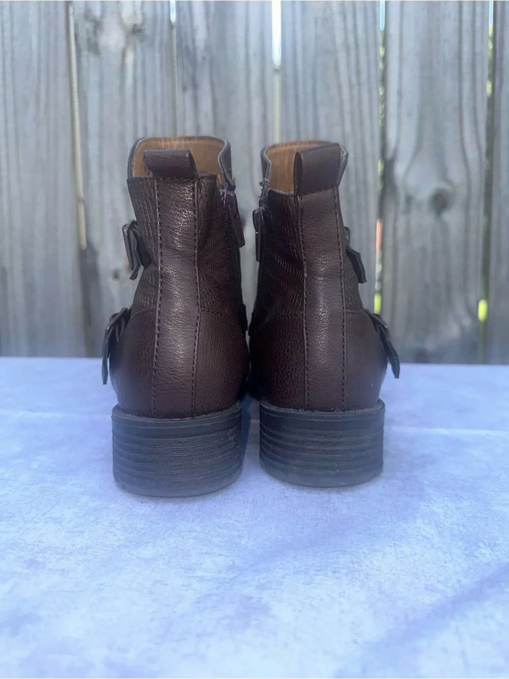 Kohl's Women's Brown Buckle Strap Ankle Booties
